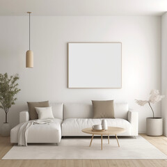 Generative AI Modern Living room Mockup