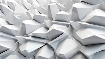 white futuristic geometry background, ai generated