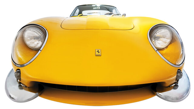 Ferrari 275 GTB bodywork Scaglietti year 1966 isolated. Enzo Ferrari House Museum. Modena, Italy 25-05-2014