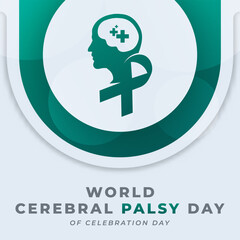 World Cerebral Palsy Day Celebration Vector Design Illustration for Background, Poster, Banner, Advertising, Greeting Card