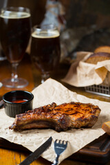 grilled meat and vegetables