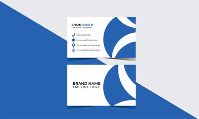 Double-sided creative business card vector design template