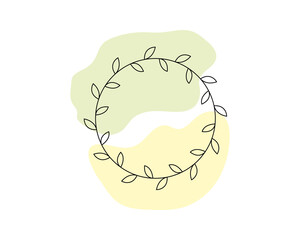 Plant logo on colored spots