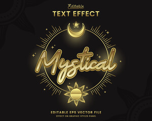 decorative editable mystical text effect vector design