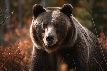 Fototapeta premium Grizzly Bear Generative AI