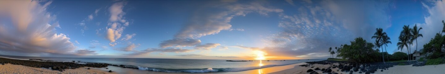 Obraz na płótnie Canvas Sunset over the beach 
