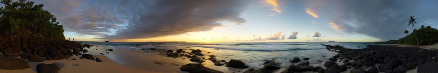 Obraz premium Sunset over the beach 