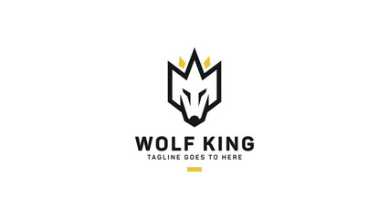 Abstract wolf head logo design template