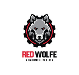 Wolf head illustration Logo Design Template
