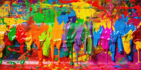 Abstract paint mix, Generative AI