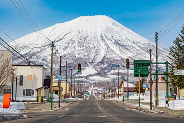 冬の羊蹄山
