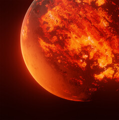 Planet, space, 3d illustration, 3d rendering