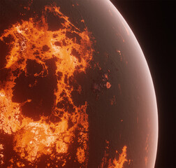 Planet, space, 3d illustration, 3d rendering