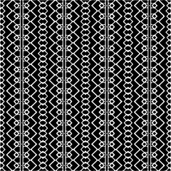 Vector geometric seamless pattern. Minimal ornamental background with abstract shapes. Black and white texture. Simple abstract ornament background. Dark repeat design for decor, fabric, cloth.