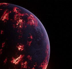 Planet, space, 3d illustration, 3d rendering