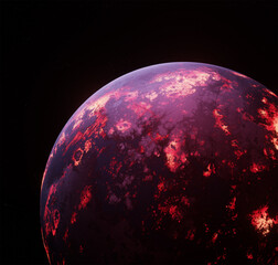 Planet, space, 3d illustration, 3d rendering