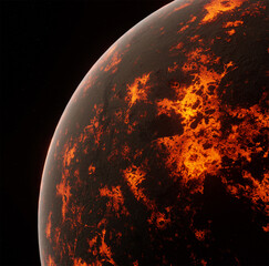 Planet, space, 3d illustration, 3d rendering