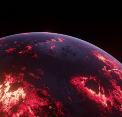 Planet, space, 3d illustration, 3d rendering