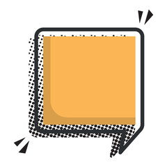 Isolated empty colored comic speech bubble Vector