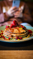 pancakes with strawberry