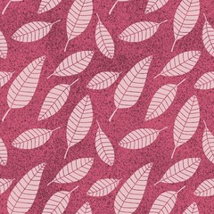 Abstract floral seamless leaves pattern for wrapping paper and fabrics and linens and kids clothes print and packaging