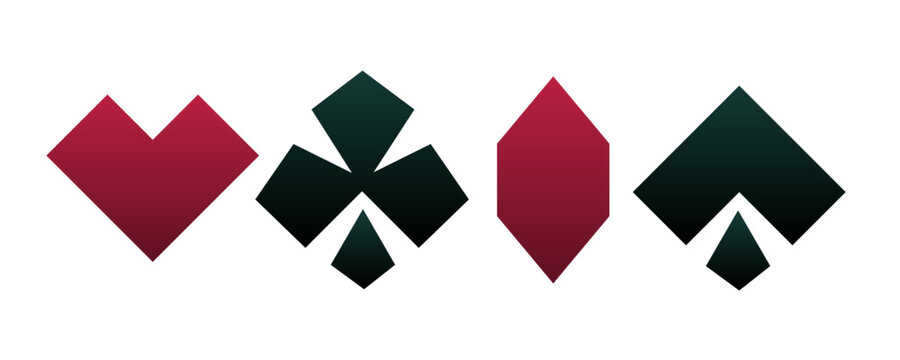 spades hearts clubs diamonds edgy symbol icon - poker blackjack casino - durak bridge skat - lucky four aces playing card club