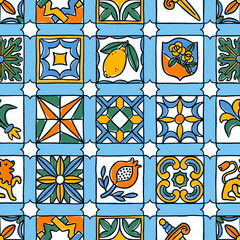 Italian villa ceramic summer tile - 584064448