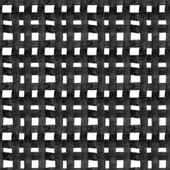 Thick black gingham pattern illustration - 584064471