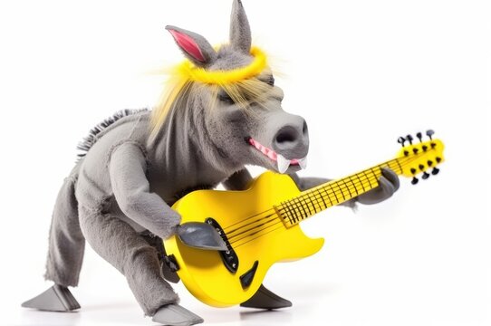 Donkey Rock Star Performer Portrait Generative AI