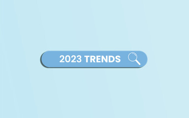 3D embos vector style, isolated green turquoise. input keyword of 2023 trends inside infographic searching tool bar for marketing monitor and business planing change concept