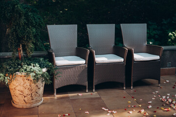 chairs and tables in a restaurant
