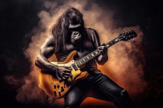 Gorilla Rock Star Performer Generative AI