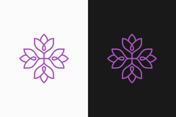 lotus leaf logo vector sign template