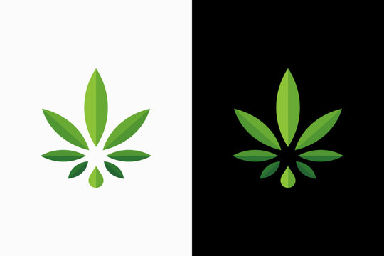 cannabis line vector logo graphic modern