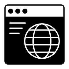 Internet Browser Glyph Icon