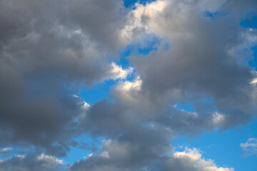 Colorful sky with beautiful clouds
