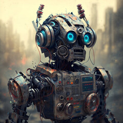 The Most Awesome Robot Art: A Stunning and Inspirational Masterpiece, 3D Art, High Quality (4K), Clean Art, Awesome Design, Perfect as Wallpaper / Poster, or Image for framing, generative, ai