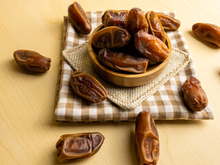 fresh dates for ramadan. popular takjil for moslem for breakfasting