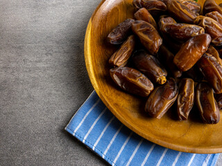 fresh dates for ramadan. popular takjil for moslem for breakfasting