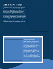 Football Match Of The Day Newsletter Vector File