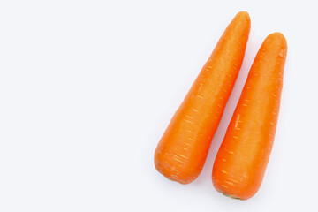Carrot on a white background.