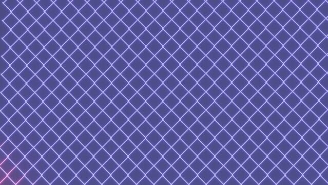 photo realistic fence as procedural 3d modeling sci-fi cyber neon color futuristic material version blink animation.