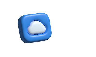 unique 3d realistic cloud icon modern style object symbols isolated on background.3d design cartoon style. 