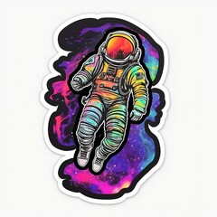 trippy spaceman sticker