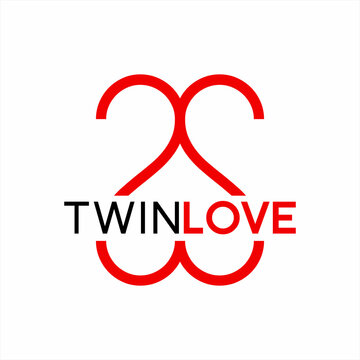 Heart logo design with twin S letter concept.