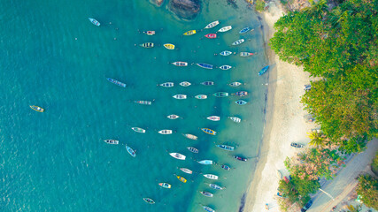 Barcos na Praia das Galinhas, Ilha do Frade, Vitoria, ES