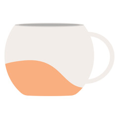 Isolated colored abstract coffee cup icon Vector