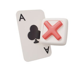 casino cancel cross button 3d