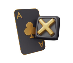 Obraz premium casino cancel cross button 3d