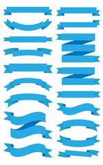 Blue Ribbons Vector Models / Ai Illustrator